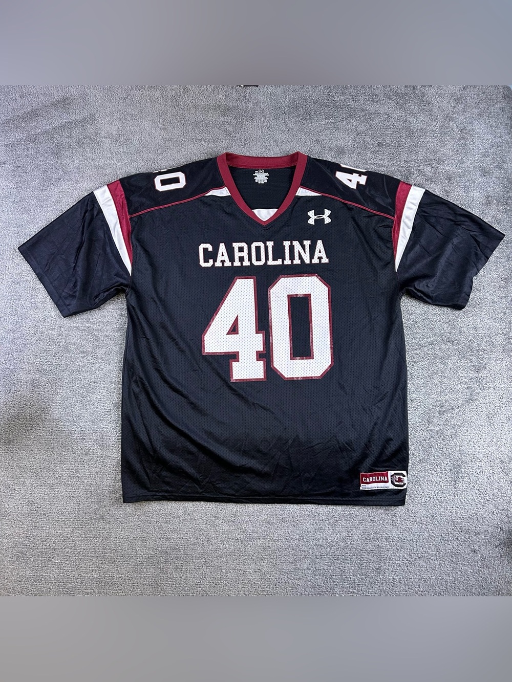 USC South Carolina Gamecocks #40 NCAA Under Armour Authentic Jersey Mens 2XL BLK